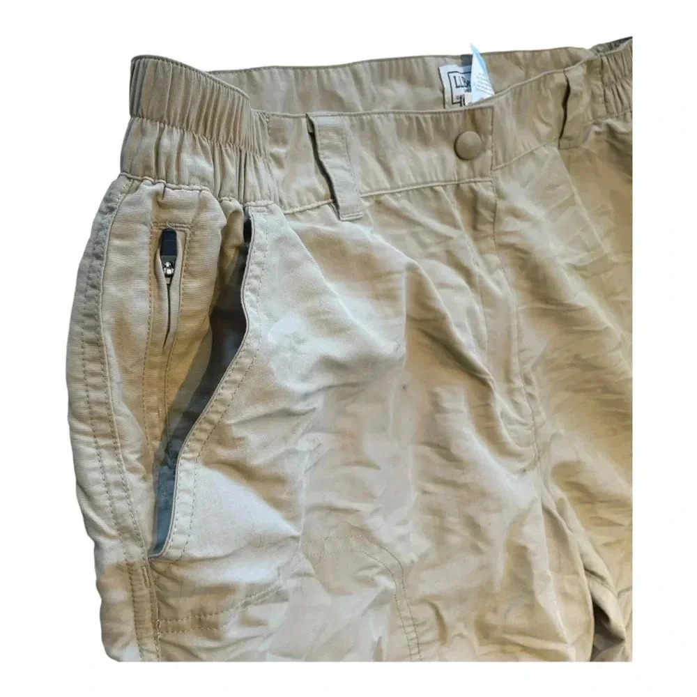 L.L. Bean Men's Tropicwear No Fly Zone Zip off Pants Size XL Soft Sand - Picture 2 of 8